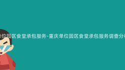 重慶單位園區食堂承包服務-重慶單位園區食堂承包服務調查分析報告