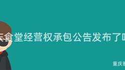 重慶食堂經營權承包公告發布了嗎？